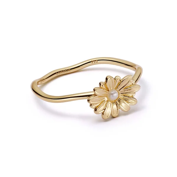 Daisy Pearl Flower Ring